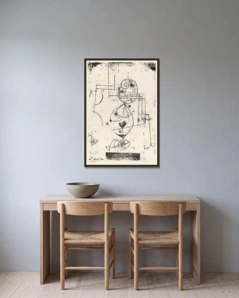 Królowa kier, Paul Klee w ramie na ścianie