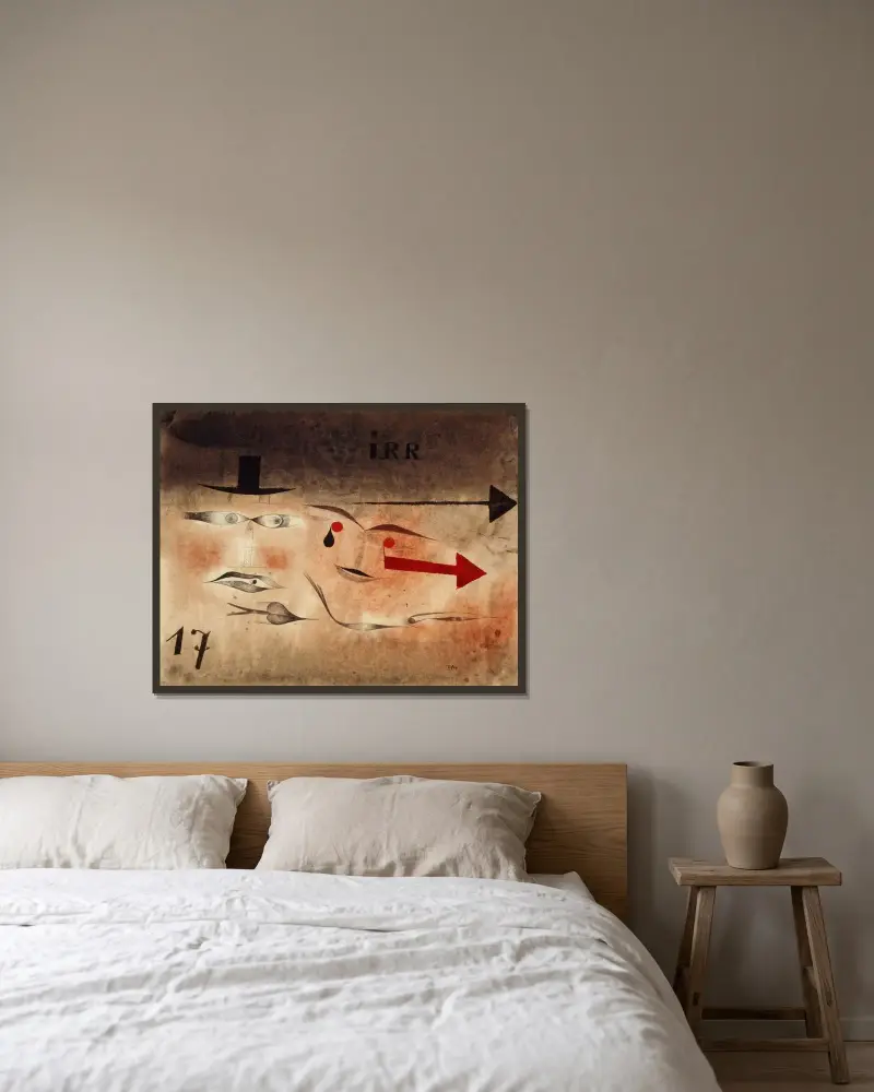 Seventeen, Insane av Paul Klee inramad på en vägg