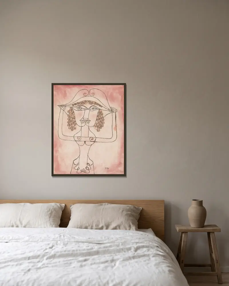 Śpiewak opery komicznej, Paul Klee w ramie na ścianie