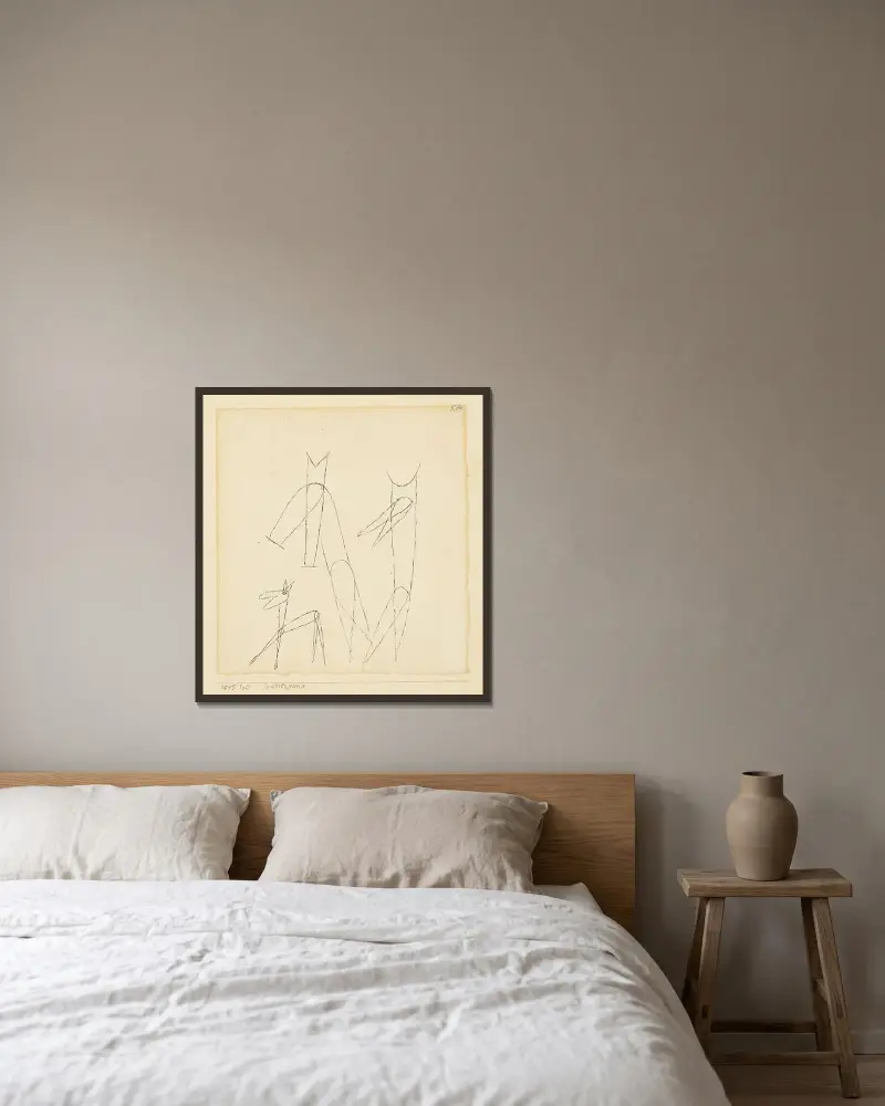 Spaziergang av Paul Klee inramad på en vägg
