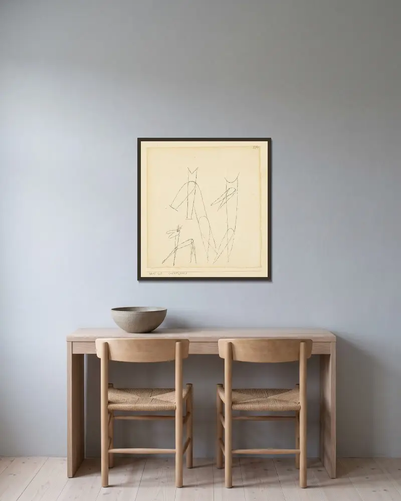 Spaziergang av Paul Klee inramad på en vägg