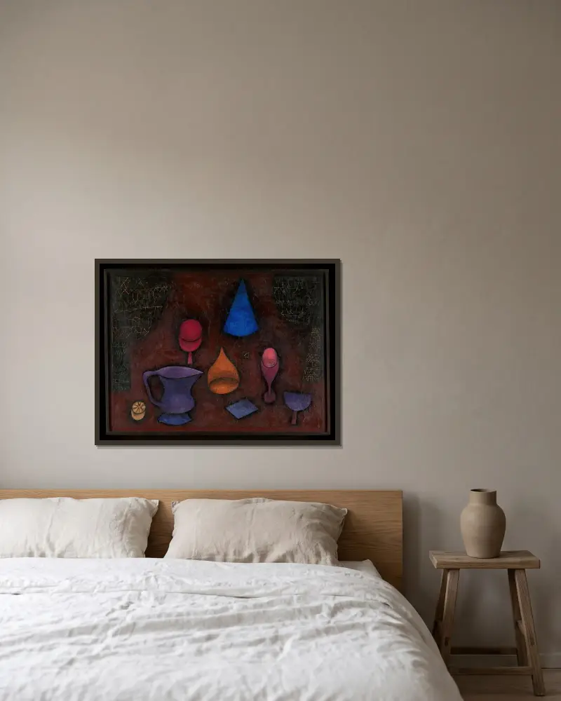 Martwa natura, Paul Klee w ramie na ścianie