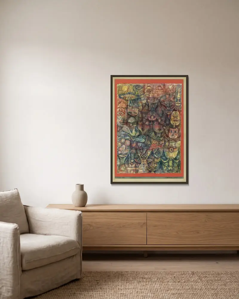 Podivná zahrada, Paul Klee v rámu na stěně