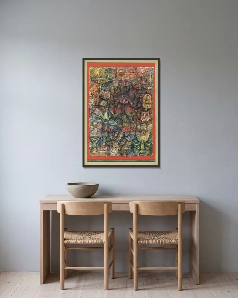 Podivná zahrada, Paul Klee v rámu na stěně
