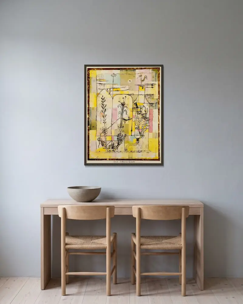 Tale à la Hoffmann av Paul Klee inramad på en vägg