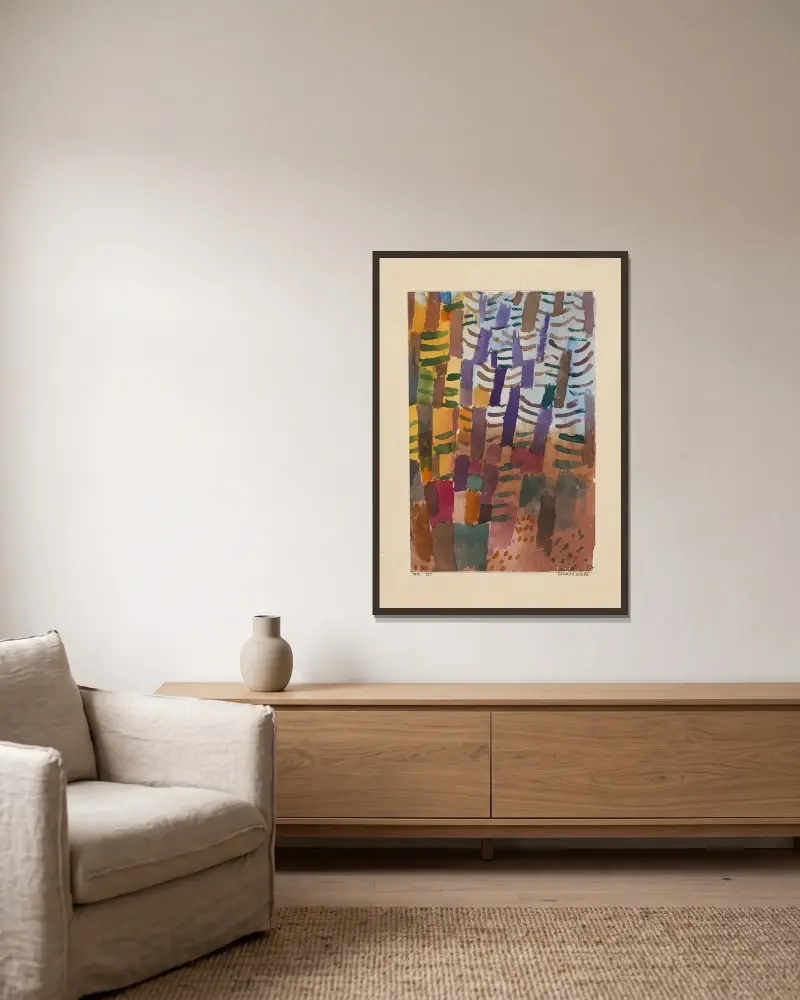 Świerkowy gaj, Paul Klee w ramie na ścianie