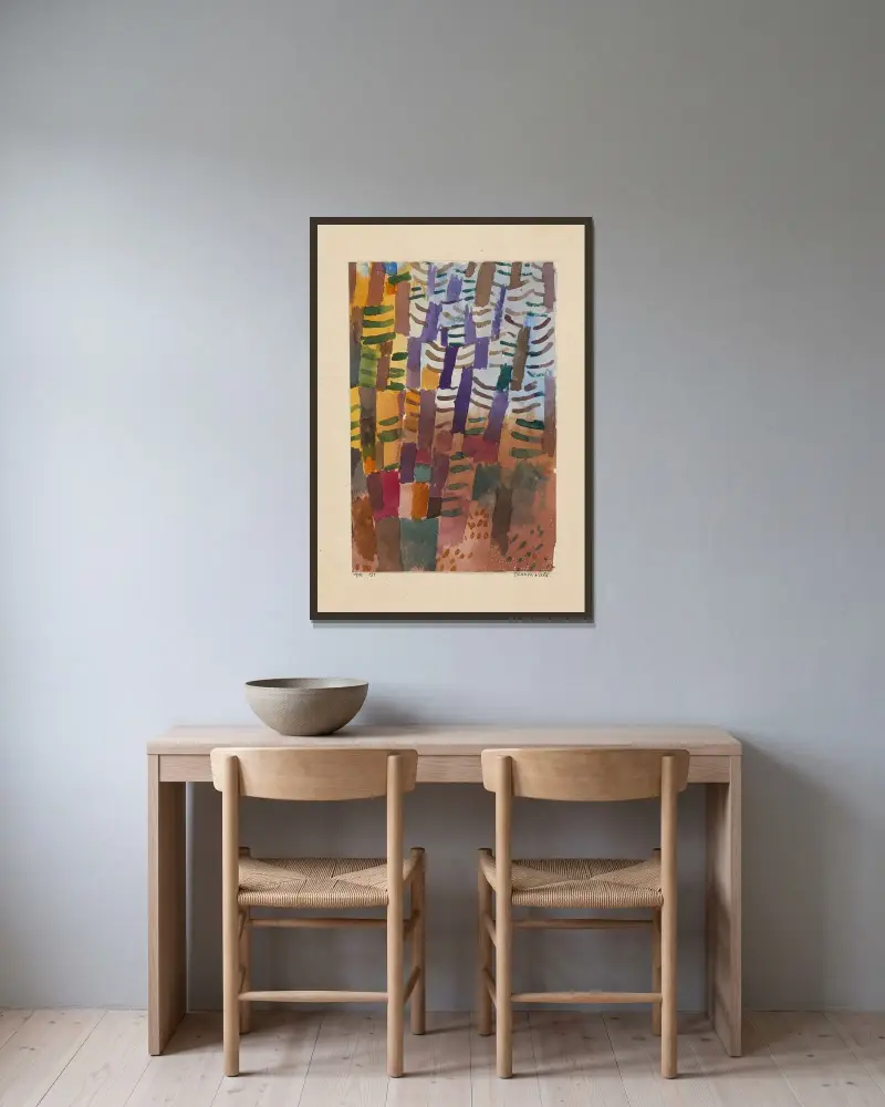 Świerkowy gaj, Paul Klee w ramie na ścianie