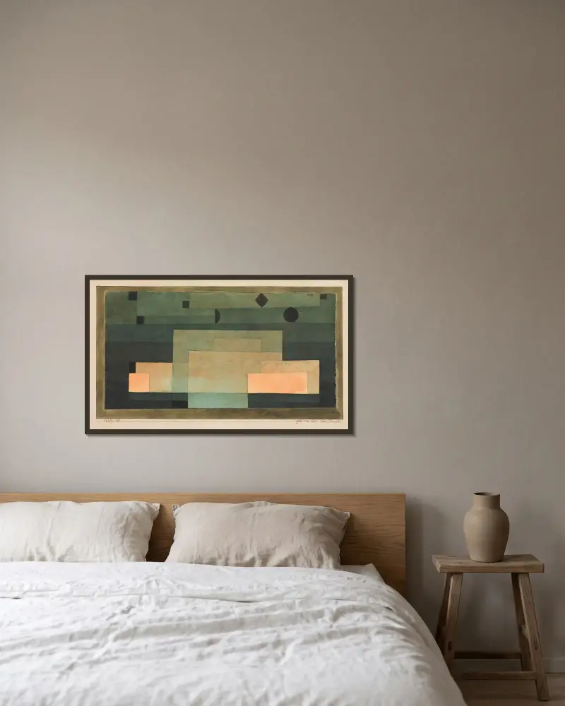 Firmament nad świątynią, Paul Klee w ramie na ścianie