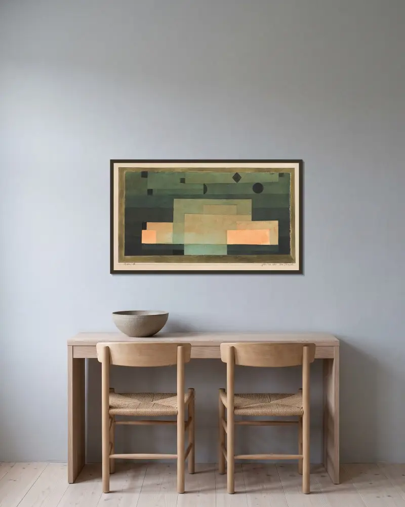 Firmament nad świątynią, Paul Klee w ramie na ścianie