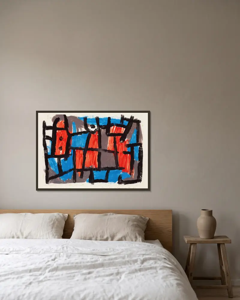 The Hour Before One Night av Paul Klee inramad på en vägg