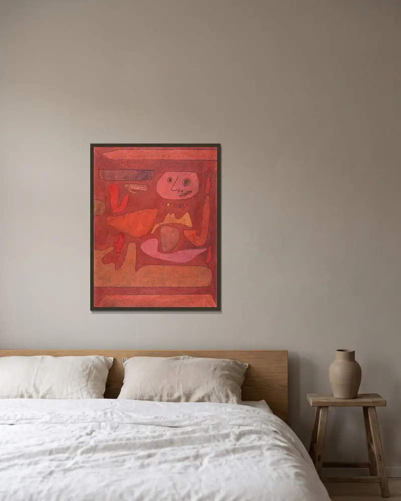 Förvirringens man av Paul Klee inramad på en vägg