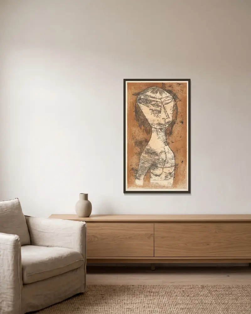 Helgonet från det inre ljuset av Paul Klee inramad på en vägg