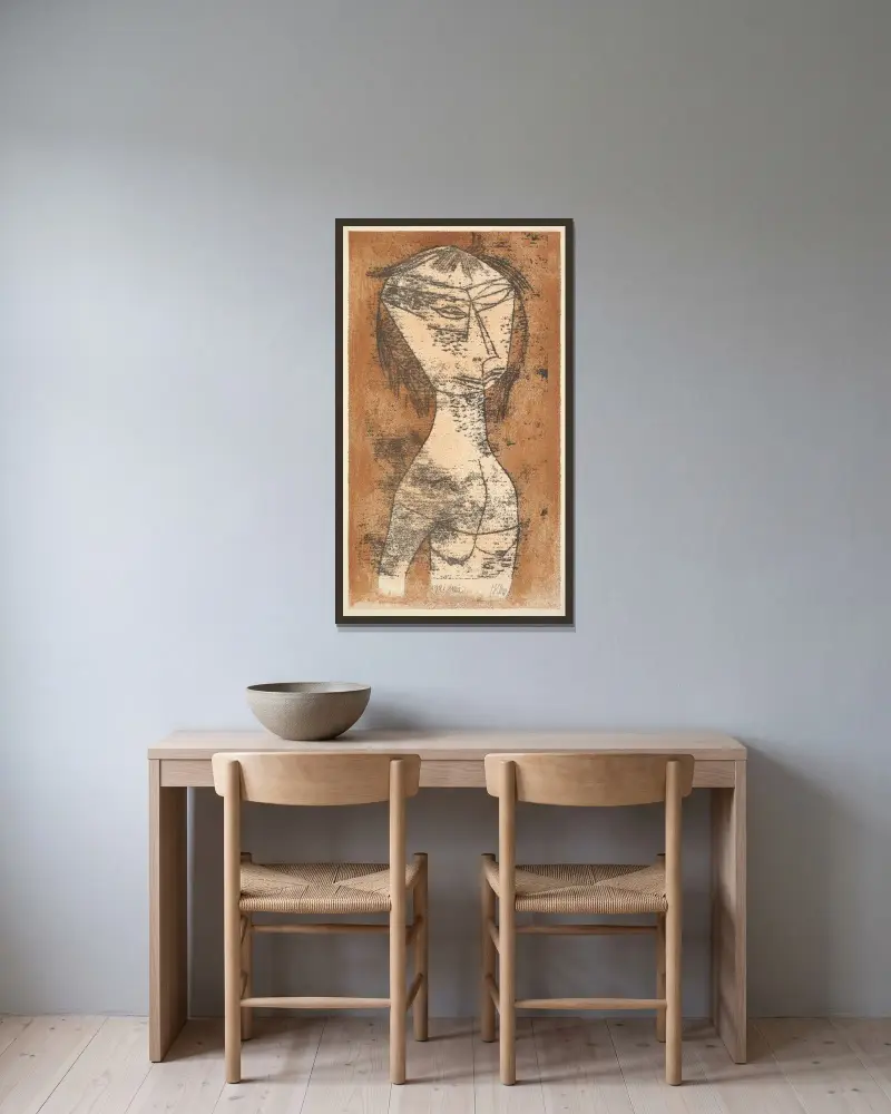 Helgonet från det inre ljuset av Paul Klee inramad på en vägg