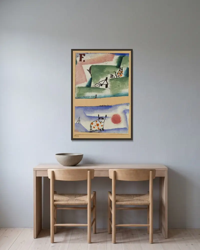 Tomcat’s Turf av Paul Klee inramad på en vägg