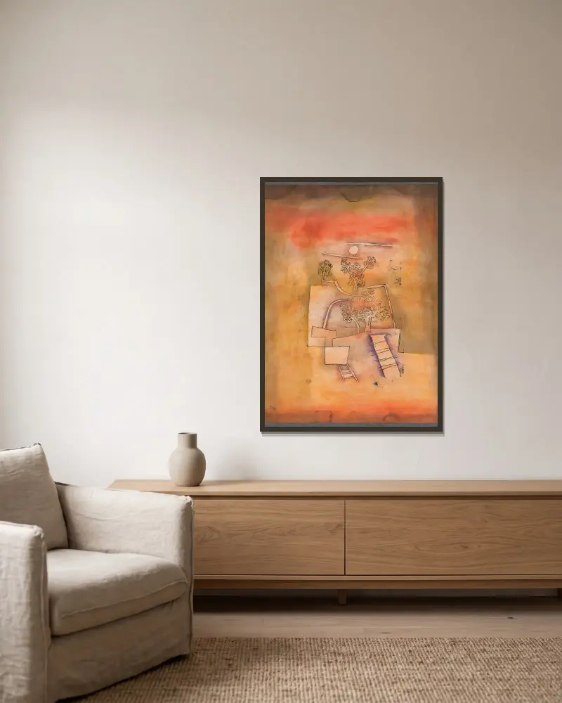 Baumkultur von Paul Klee gerahmt an einer Wand