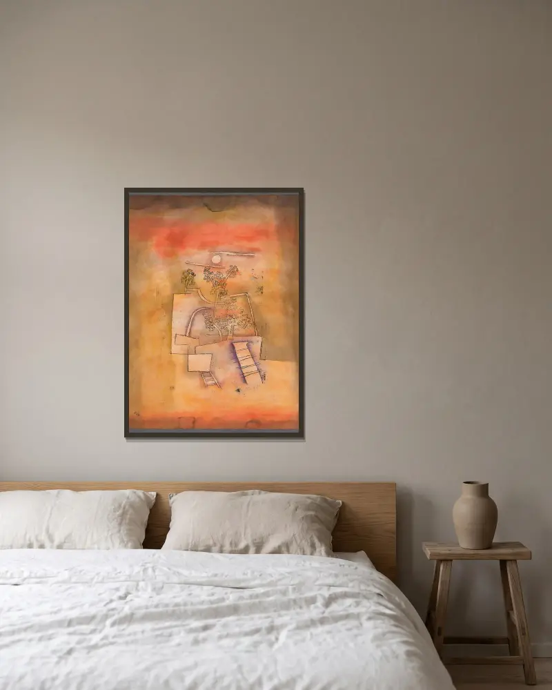 Baumkultur von Paul Klee gerahmt an einer Wand