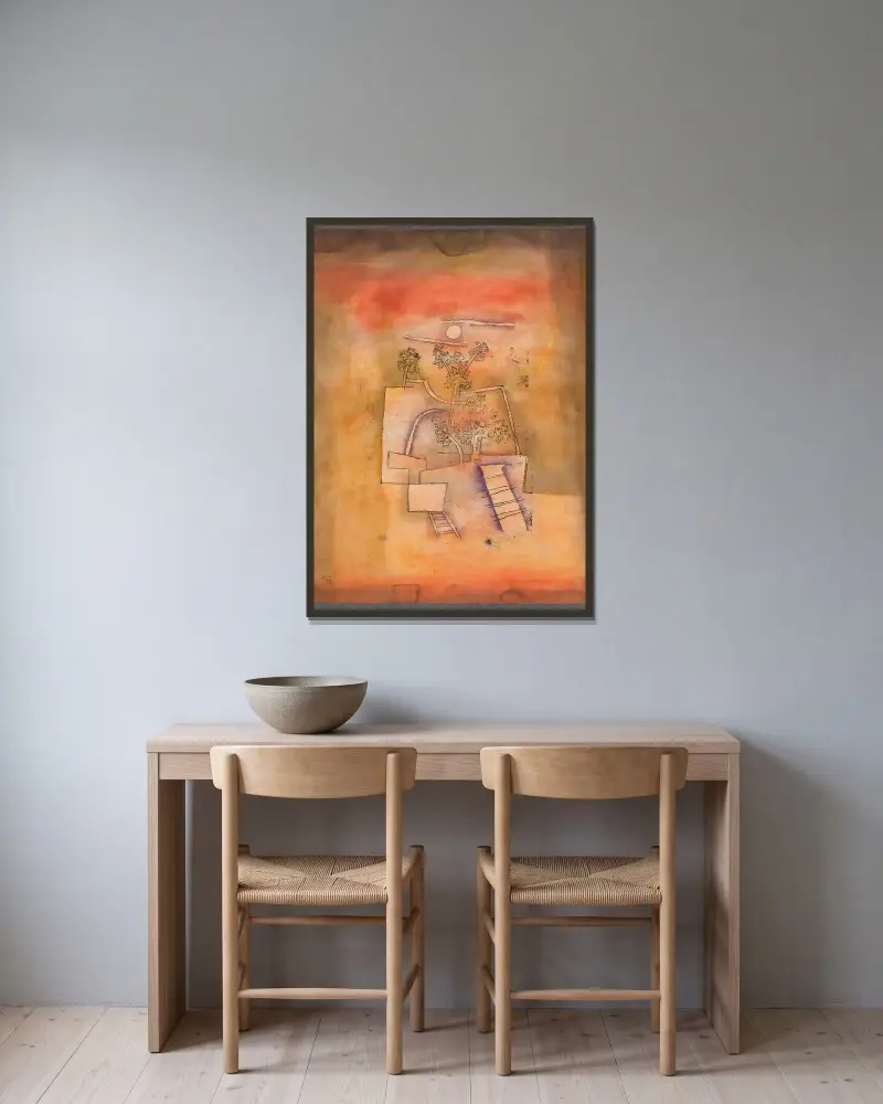 Baumkultur von Paul Klee gerahmt an einer Wand