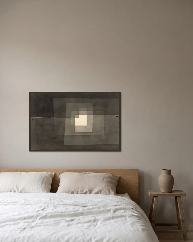 Two Ways av Paul Klee inramad på en vägg