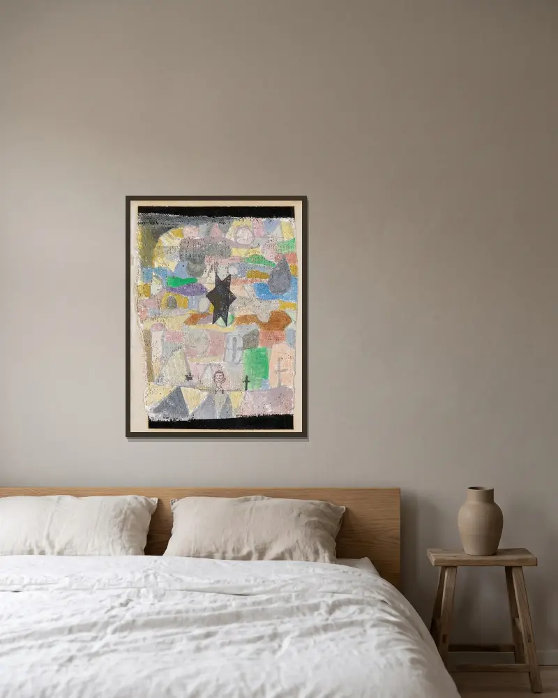 Pod černou hvězdou, Paul Klee v rámu na stěně