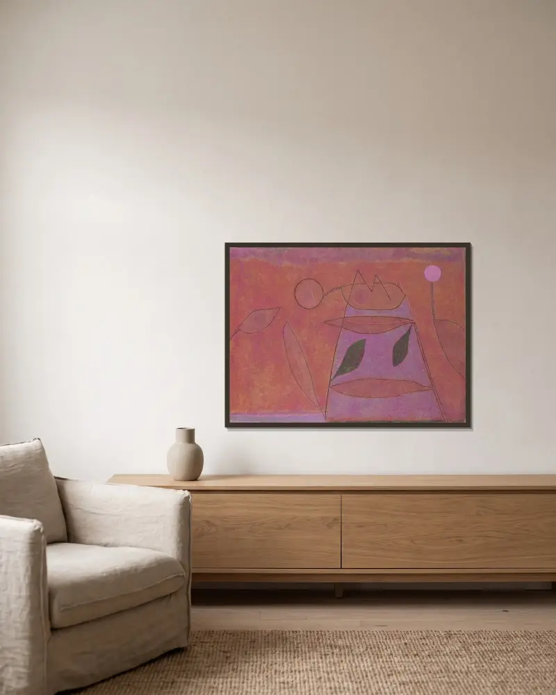 Untitled, 1933 av Paul Klee inramad på en vägg