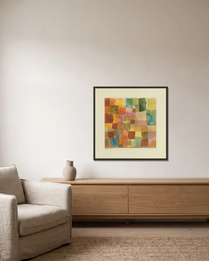 Ohne Titel, 1914 – Nr. 2 von Paul Klee gerahmt an einer Wand