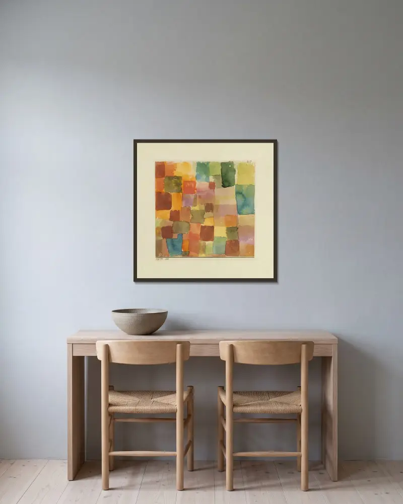 Ohne Titel, 1914 – Nr. 2 von Paul Klee gerahmt an einer Wand