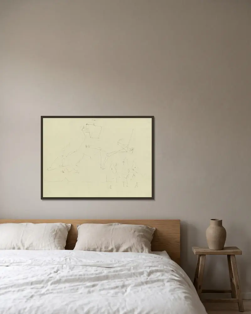 Zwei Gruppen av Paul Klee inramad på en vägg