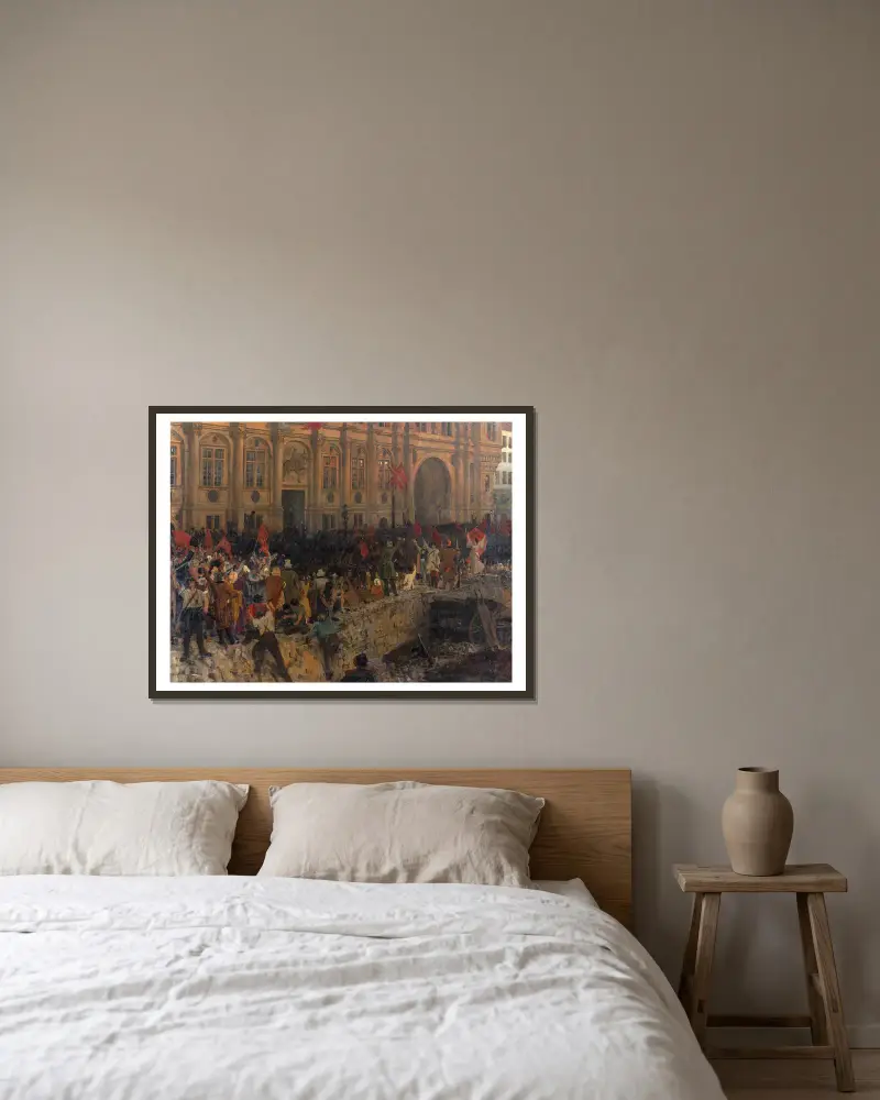 Ausrufung der Republik am 24. Februar 1848 von Jean-Paul Laurens gerahmt an einer Wand