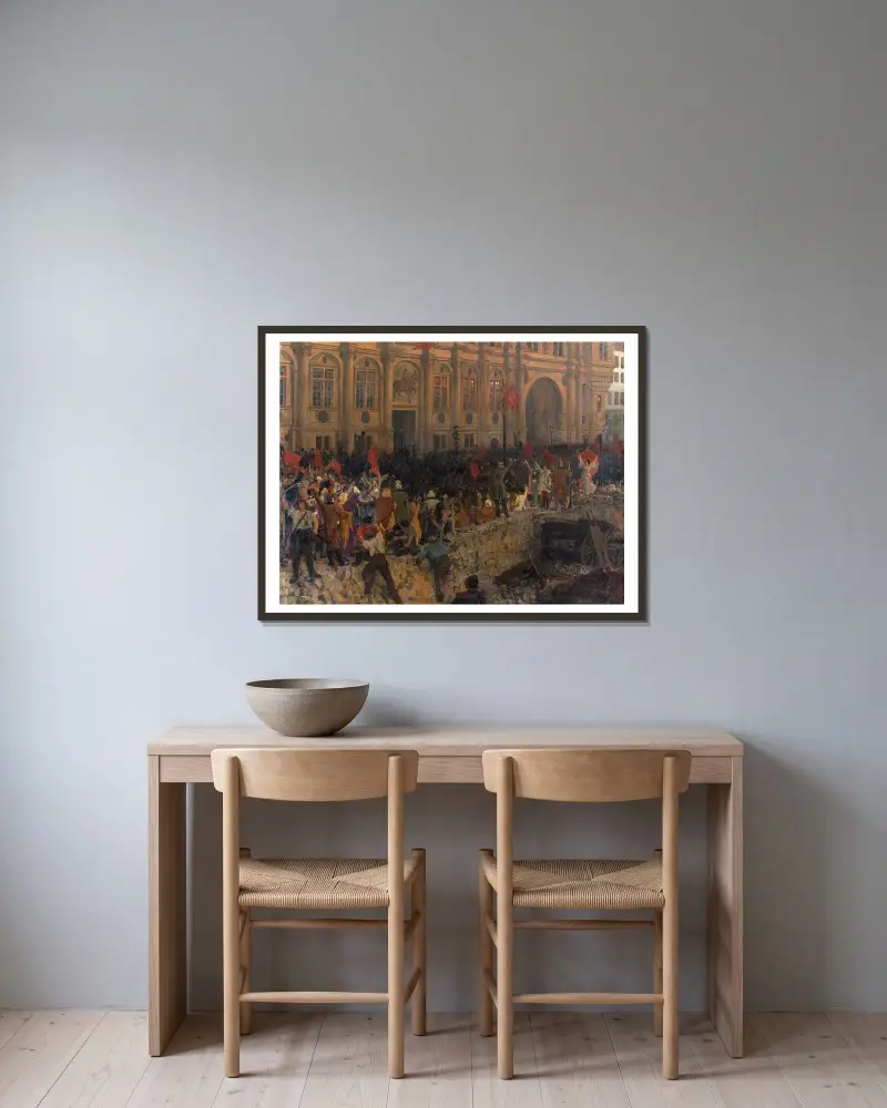 Ausrufung der Republik am 24. Februar 1848 von Jean-Paul Laurens gerahmt an einer Wand