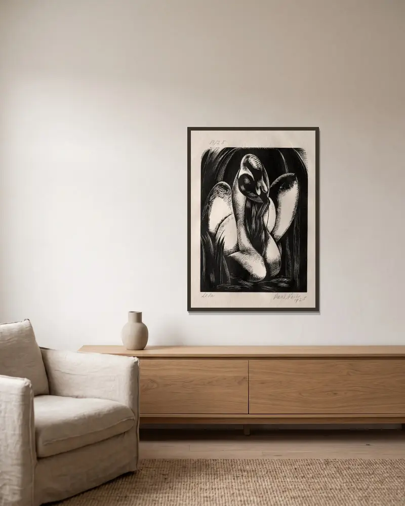 Leda, Paul Nash w ramie na ścianie