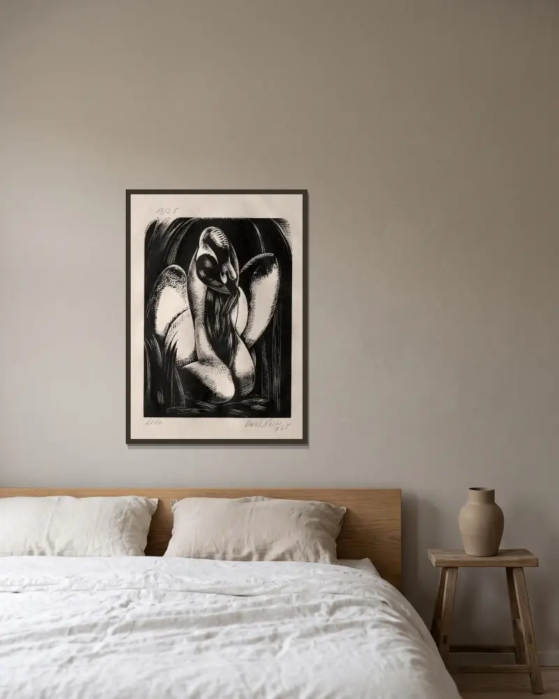 Leda, Paul Nash w ramie na ścianie