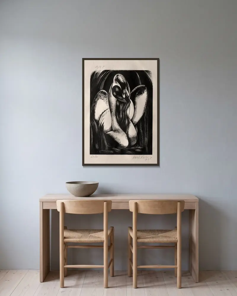 Leda, Paul Nash w ramie na ścianie