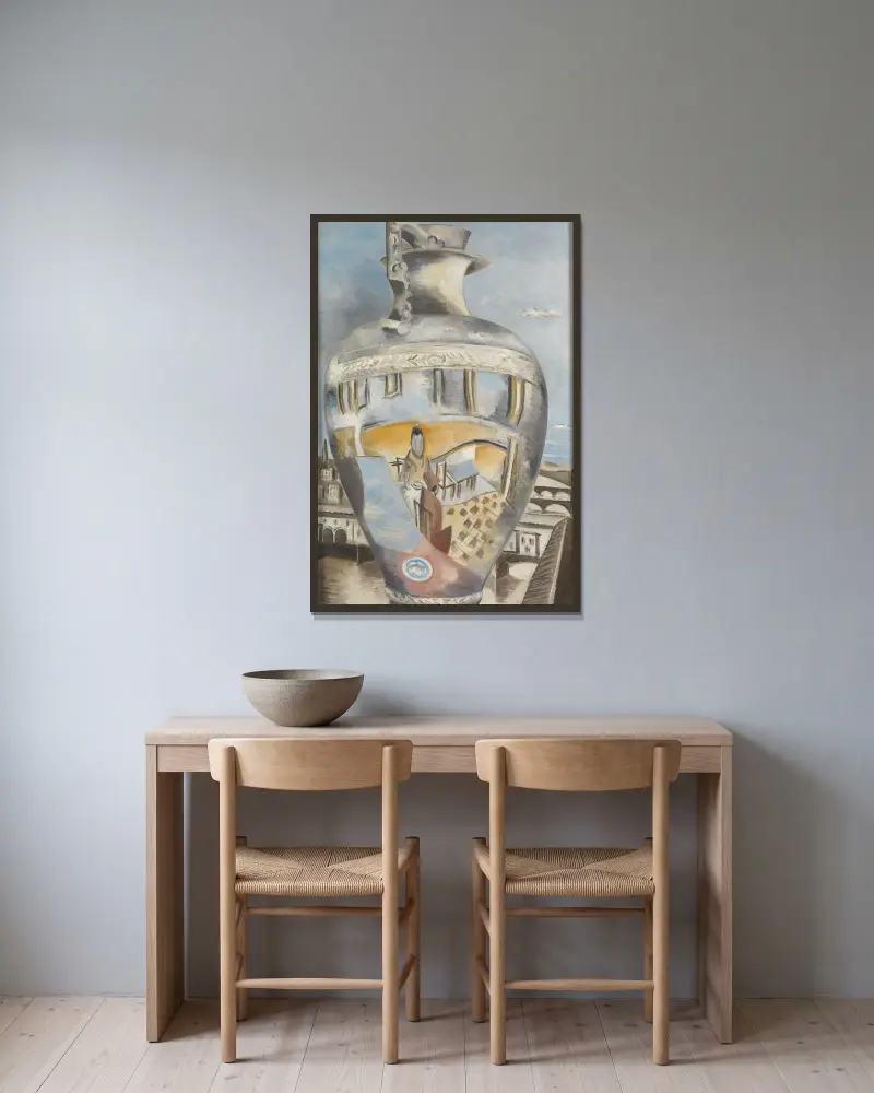 Souvenir från Florens av Paul Nash inramad på en vägg