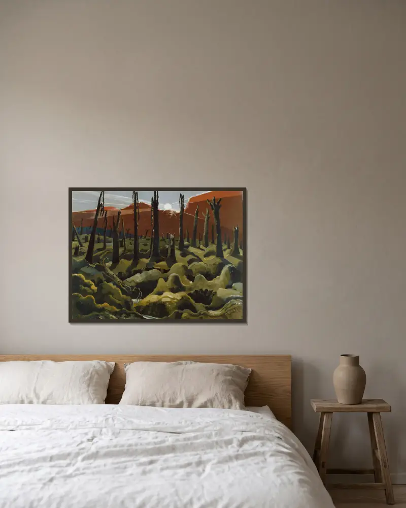 We are Making a New World von Paul Nash gerahmt an einer Wand