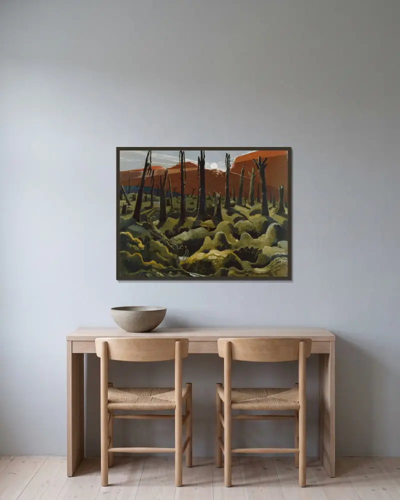 We are Making a New World von Paul Nash gerahmt an einer Wand