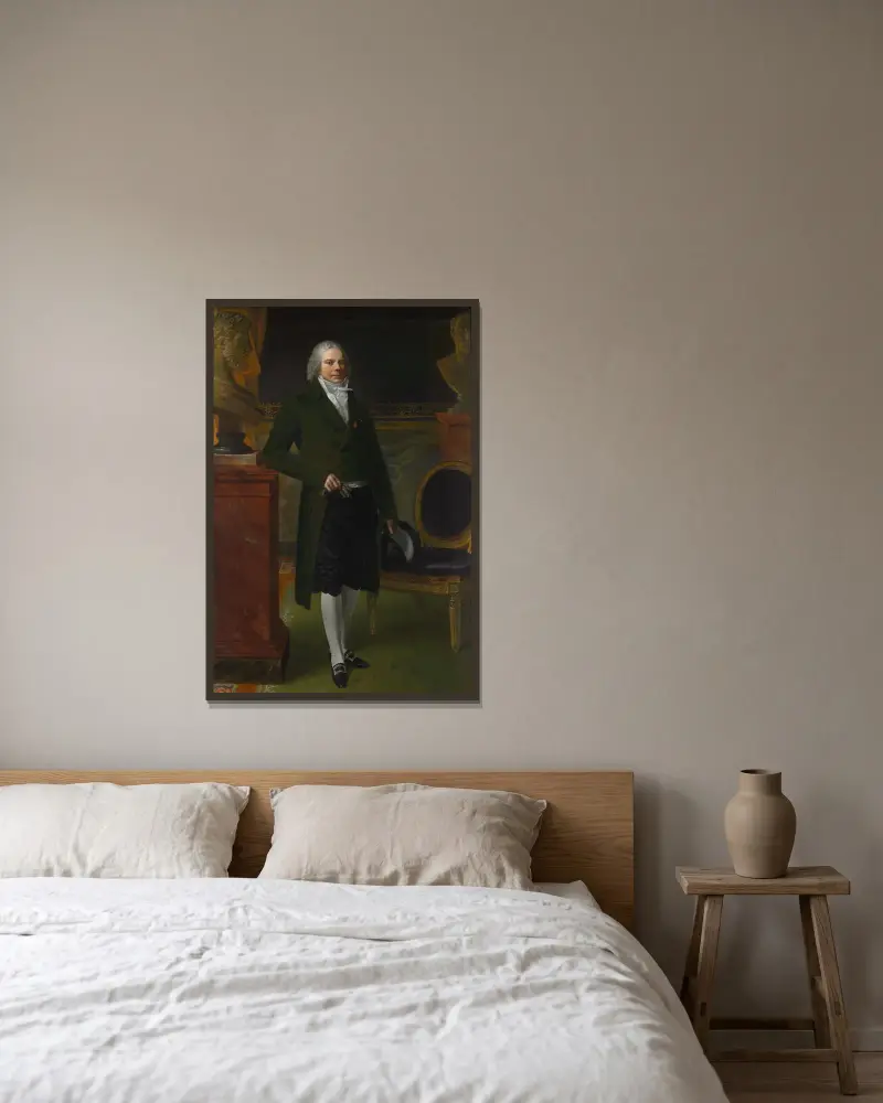 Charles Maurice de Talleyrand Périgord (1754–1838), Fürst von Talleyrand von Pierre-Paul Prud'hon gerahmt an einer Wand