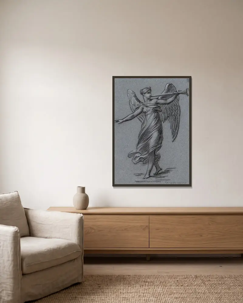 Der Ruhm von Pierre-Paul Prud'hon gerahmt an einer Wand