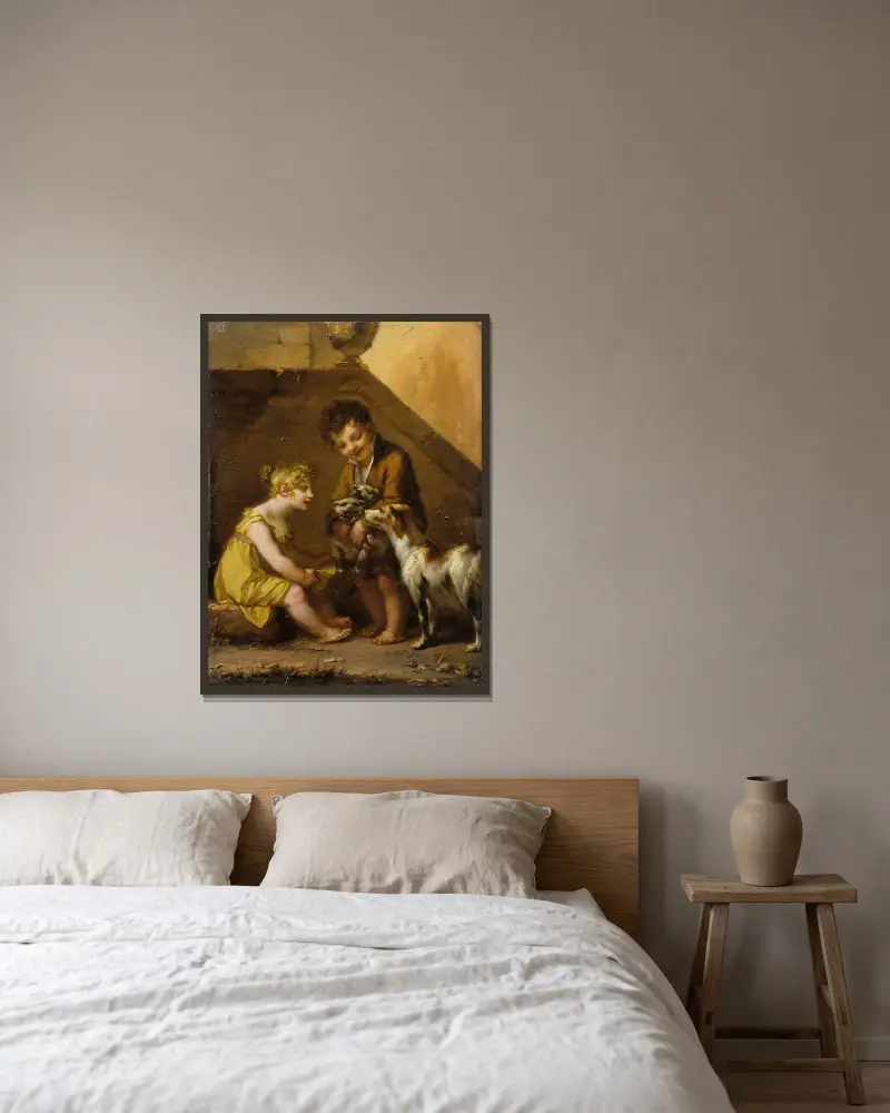Szczenięta, Pierre-Paul Prud'hon w ramie na ścianie