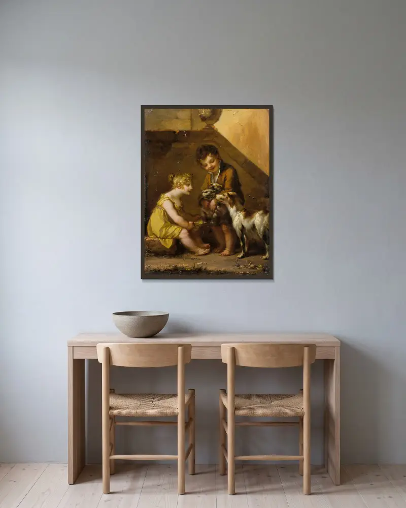 Szczenięta, Pierre-Paul Prud'hon w ramie na ścianie