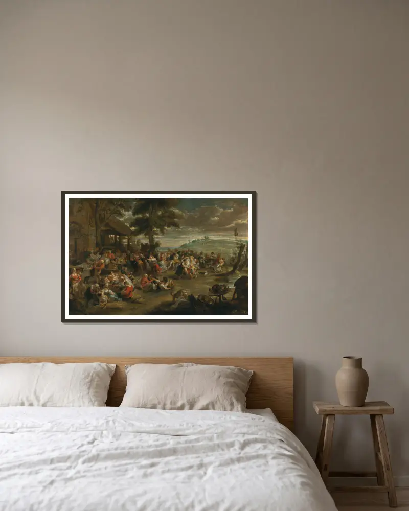 Wiejskie święto, Follower of Peter Paul Rubens w ramie na ścianie