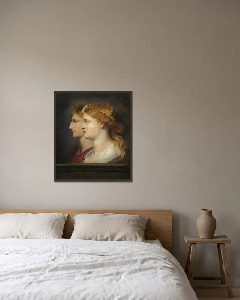 Agrippina und Germanicus von Peter Paul Rubens gerahmt an einer Wand