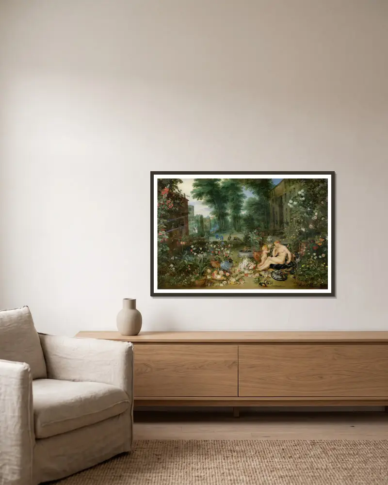 Alegoria zmysłu węchu, Peter Paul Rubens w ramie na ścianie