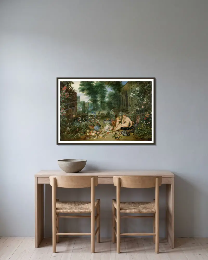 Alegoria zmysłu węchu, Peter Paul Rubens w ramie na ścianie