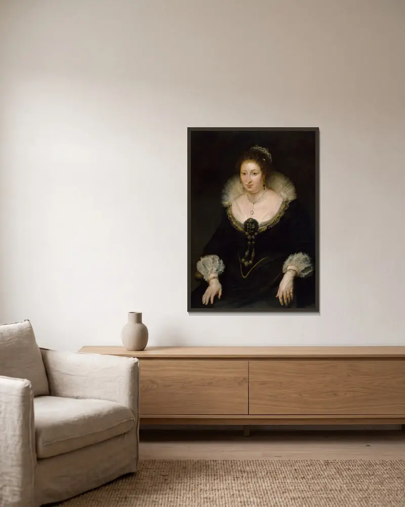 Lady Alethea Talbot, grevinna av Arundel av Peter Paul Rubens inramad på en vägg