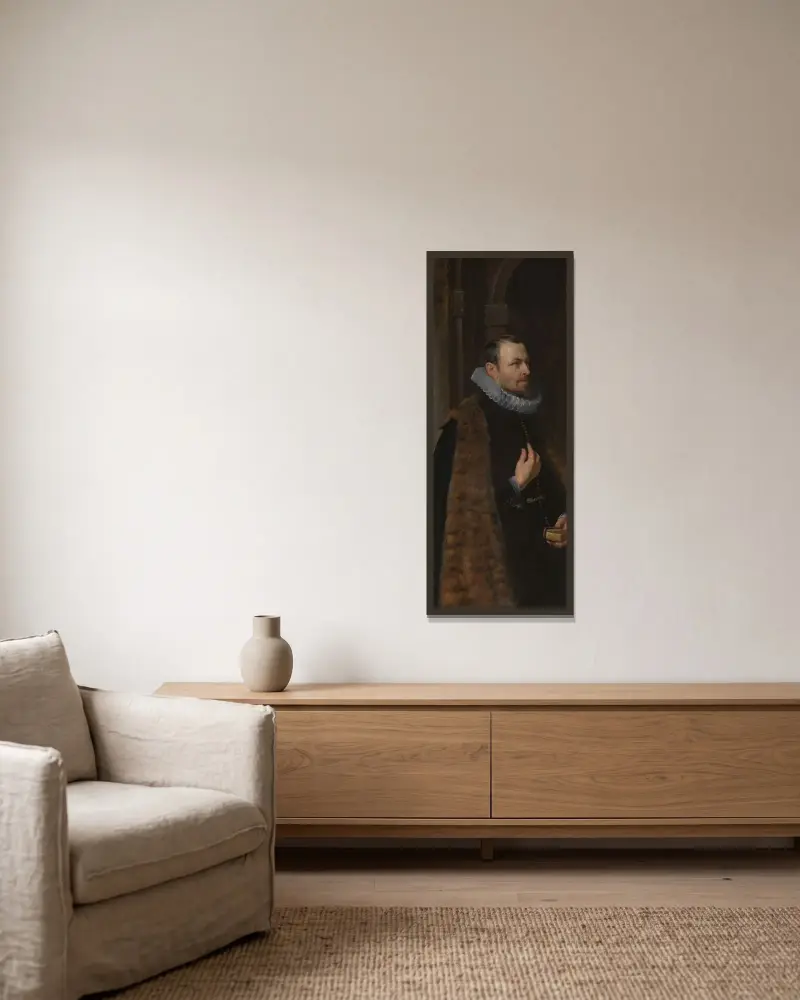 Nicolaas Rockox, Mayor of Antwerp av Peter Paul Rubens inramad på en vägg