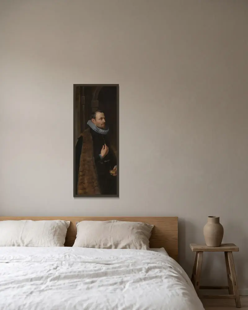 Nicolaas Rockox, Mayor of Antwerp av Peter Paul Rubens inramad på en vägg