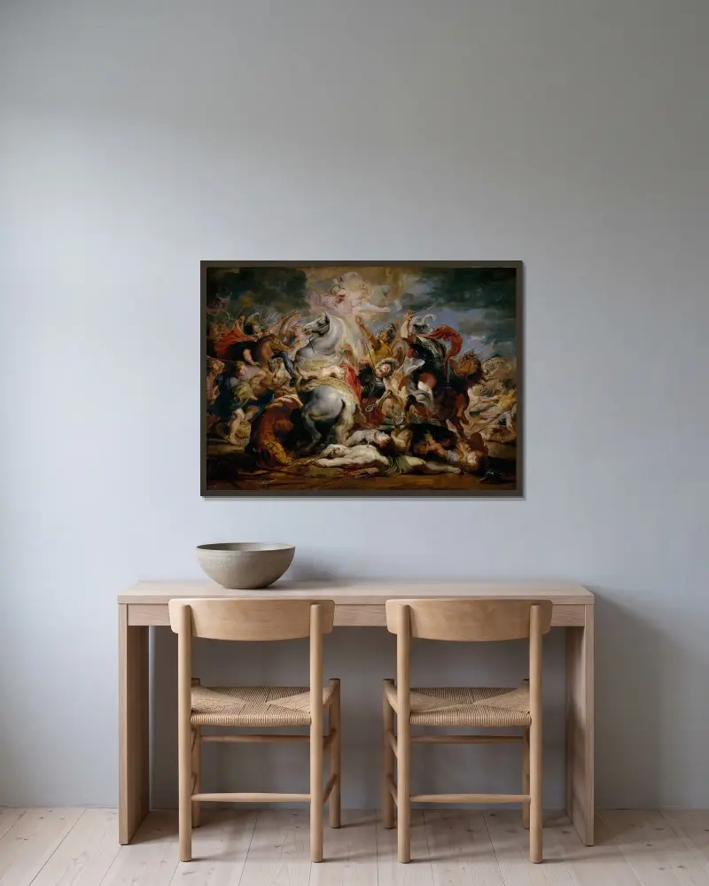 Śmierć Decjusza Musa, Peter Paul Rubens w ramie na ścianie