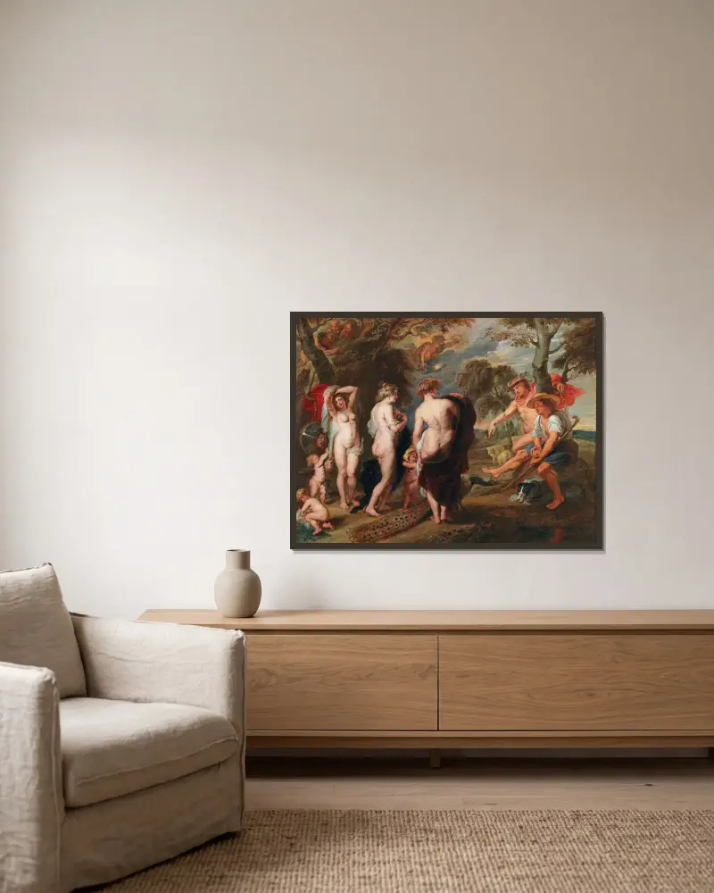 Sąd Parysa, Follower of Peter Paul Rubens w ramie na ścianie