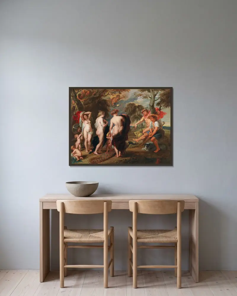 Sąd Parysa, Follower of Peter Paul Rubens w ramie na ścianie