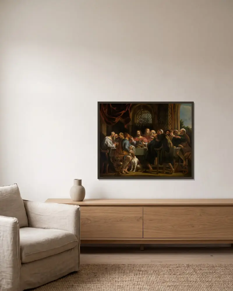 The Last Supper av Peter Paul Rubens inramad på en vägg